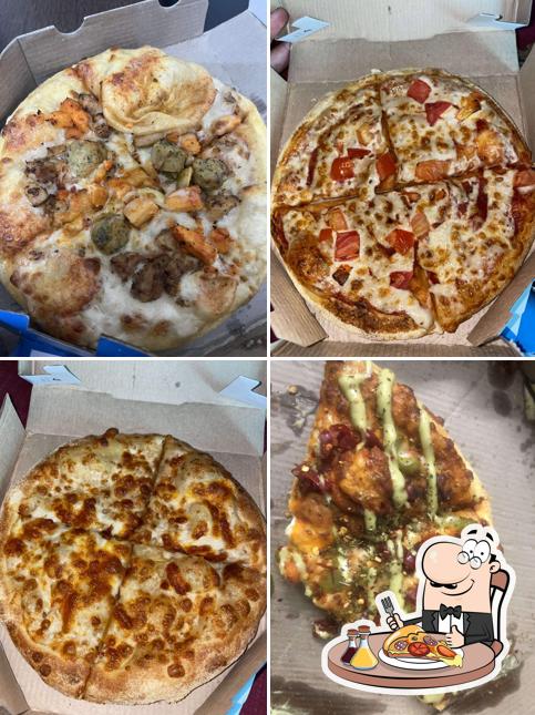 At Domino's Pizza, you can enjoy pizza