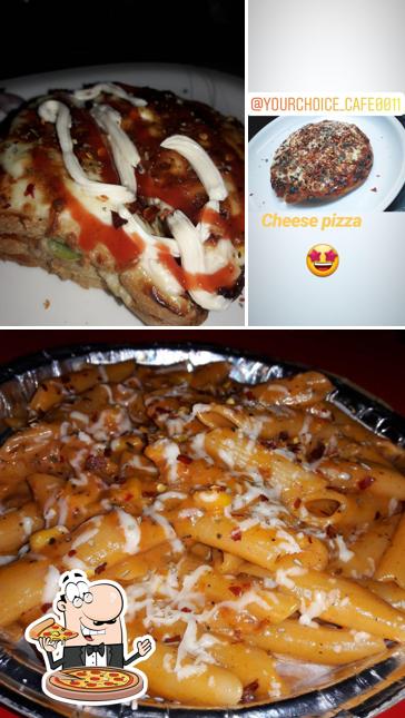 Order pizza at Your choice cafe & Restro