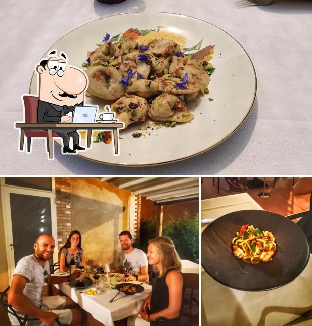 Tra le diverse cose da Del Voltone • Ristorante con Enoteca si possono trovare la interni e cibo