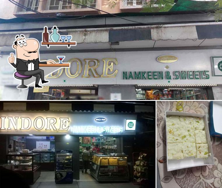 The interior of Indore Namkeen & Sweets