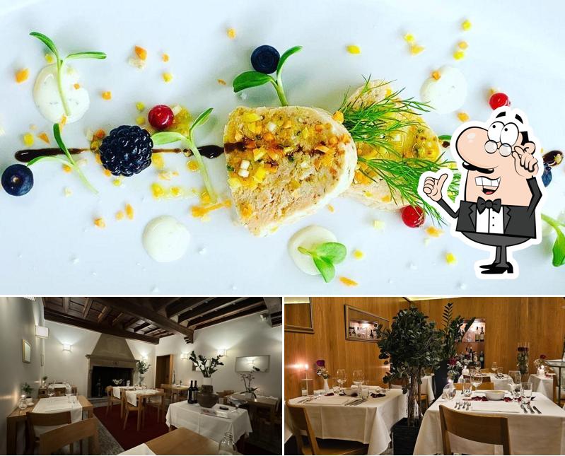 La interni e cibo del ristorante