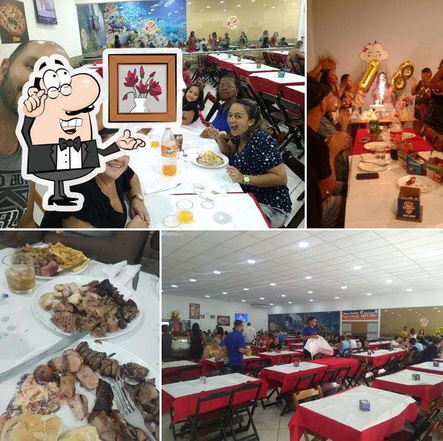 O interior do Rio Minas Churrascaria e Pizzaria
