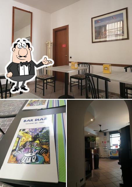 Gli interni di Bar Diaz