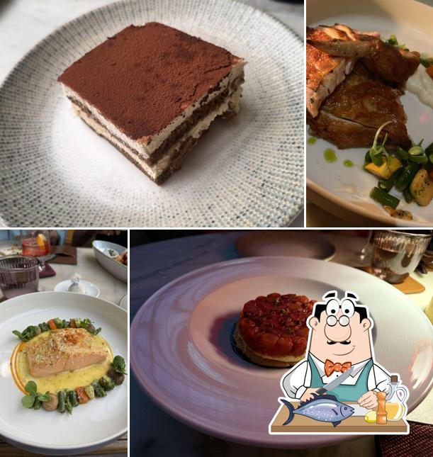 Grilled salmon at LUPA