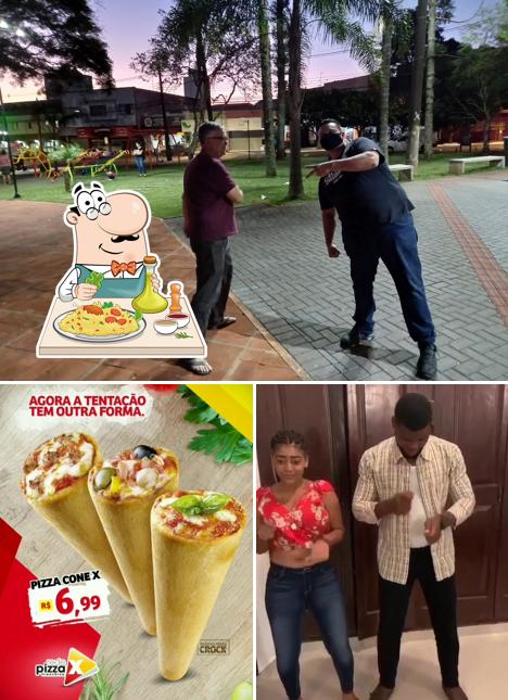 O La Pizza House se destaca pelo comida e exterior