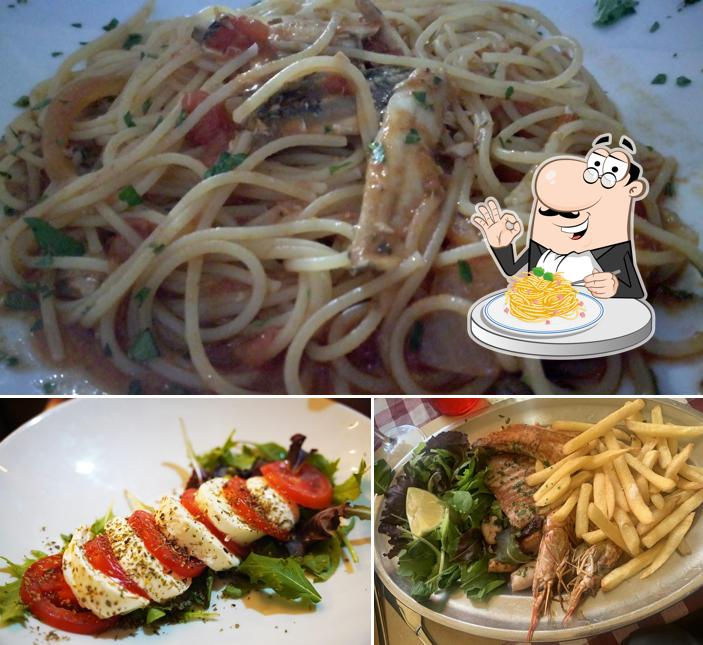 Spaghetti alla carbonara al Bar Buffet Borsa