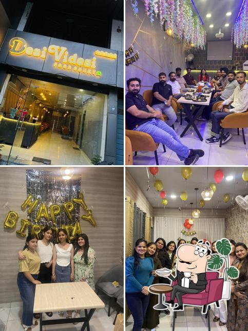 The interior of Desi videsi food court