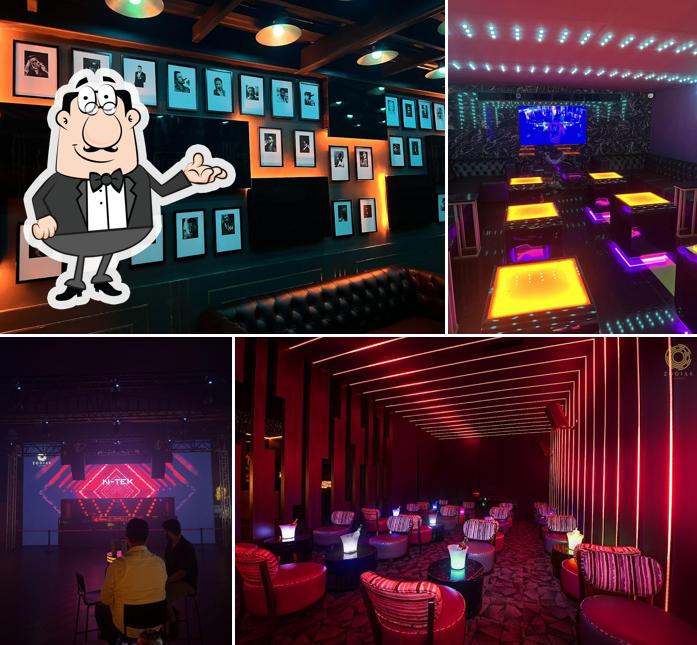 The interior of Zodiak Lounge