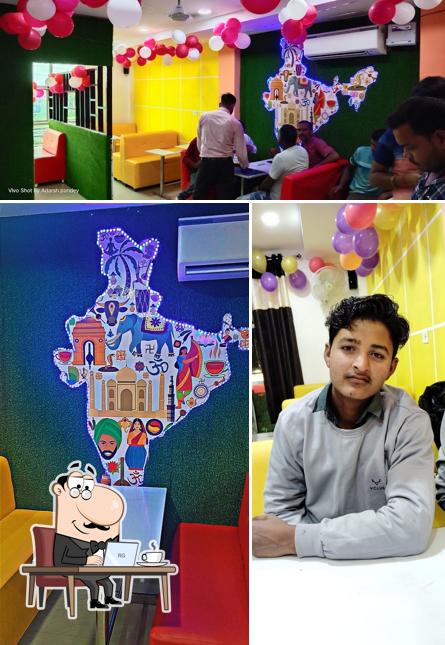 The interior of Pizza hub Xpress Tulsipur