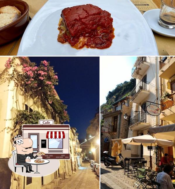 La foto di esterno e cibo da Casa Vela Wine Bar, Bistrot, B&B a Chianalea di Scilla