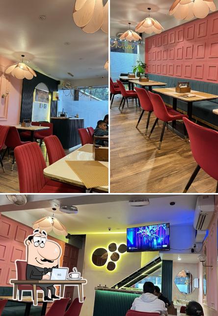 Take a seat at one of the tables at Dilkhush punjabi restaraunt