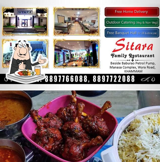 Food at Sitara family restaurant