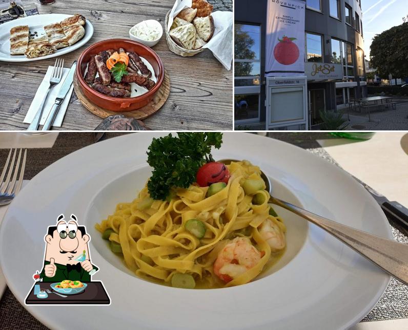 La cibo e esterno del ristorante