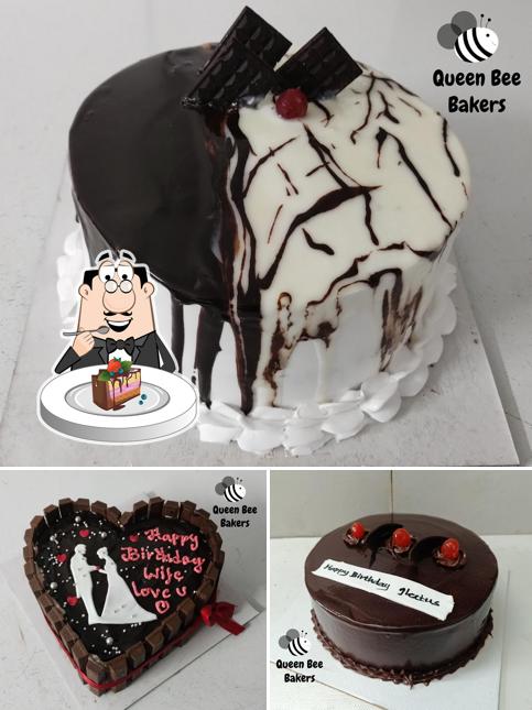 Chocolate cake at Queen bee bakery & cafe