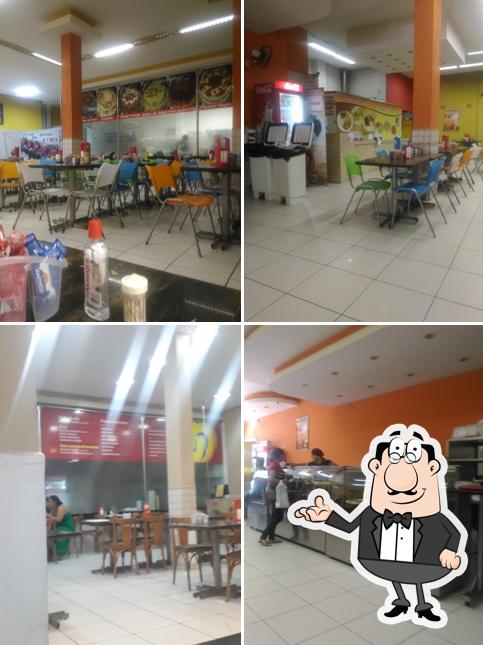 O interior do Mega Burg Lanchonete