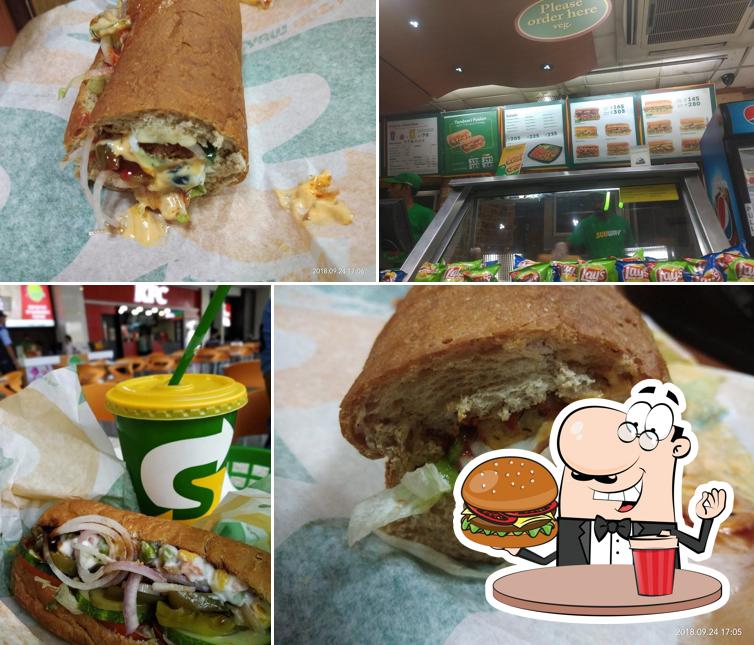 Order a burger at Subway
