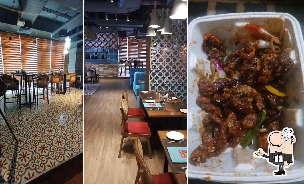 Take a seat at one of the tables at east delhi diner