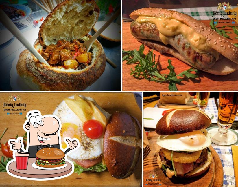 Gli hamburger di König Ludwig Bier-Keller N.2 potranno soddisfare molti gusti diversi
