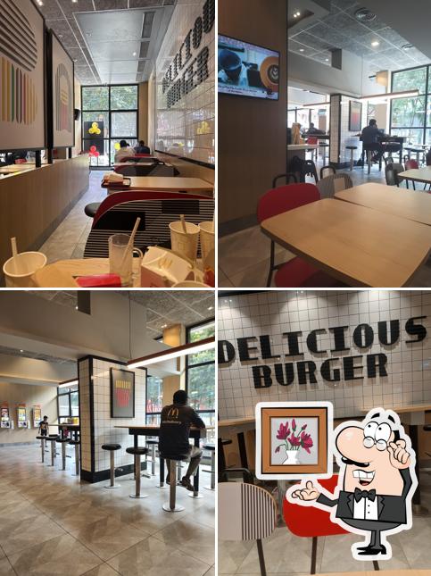 The interior of McDonald's