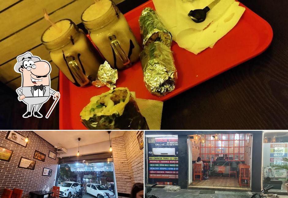 The picture of exterior and food at Wrapchik Salad, wraps, Burger Bar