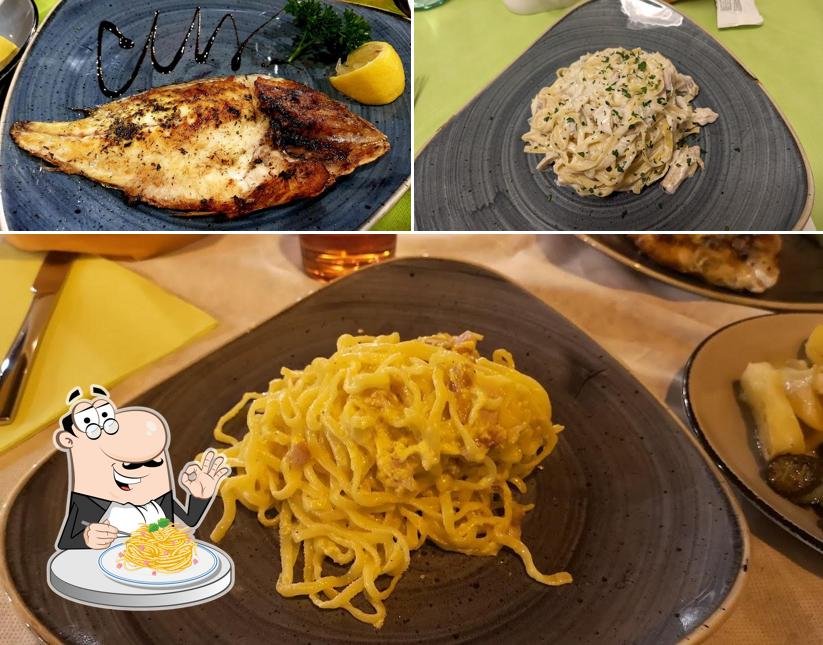 Spaghetti alla carbonara al Ristorante Tipico Alpino