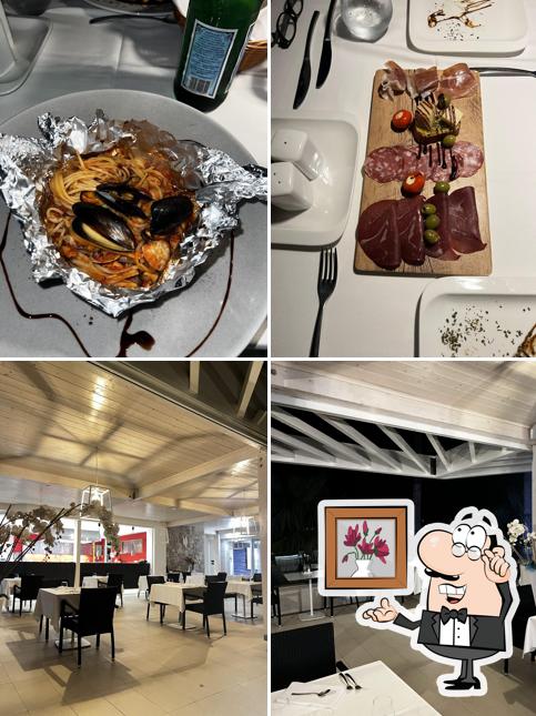 La interni e cibo del ristorante