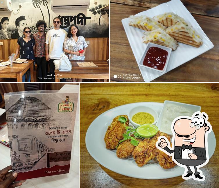 Take a seat at one of the tables at Open Tea House Bishnupur