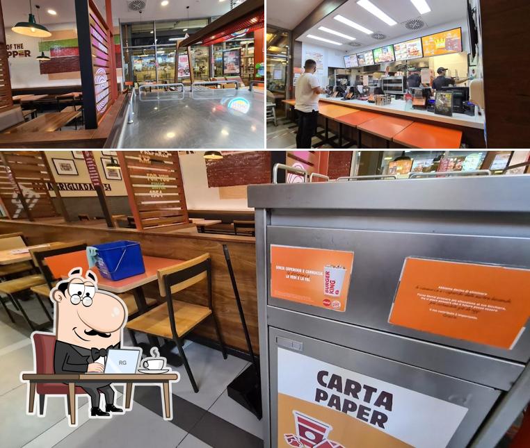 Gli interni di Burger King