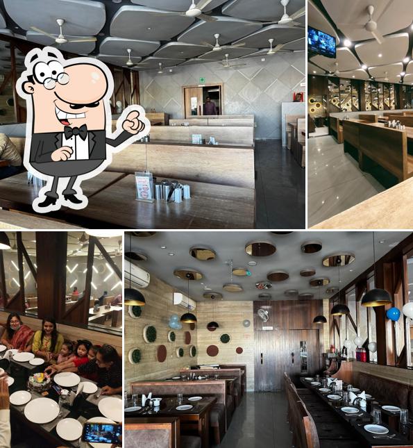 Take a seat at one of the tables at Greenery Greens Restaurant