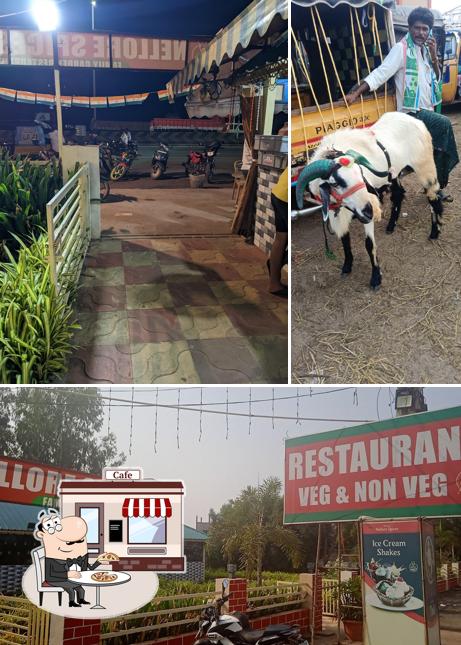 Enjoy the view at the outside area of Nellore Spices Highway Family Garden Restaurant
