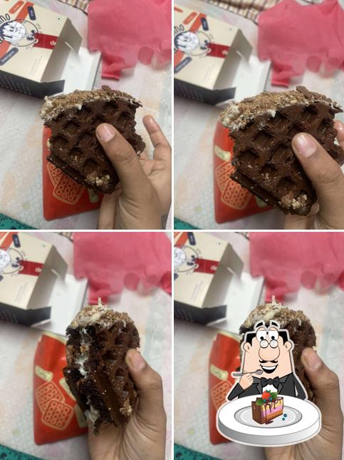 Chocolate cake at Waffletino belgian waffle