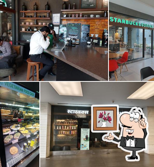 The interior of Starbucks
