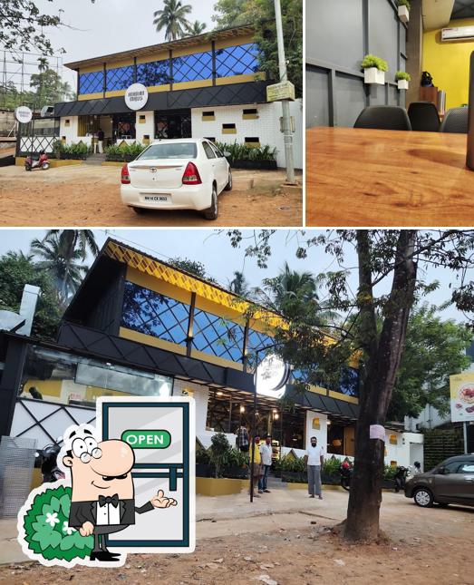 The restaurant's exterior and interior