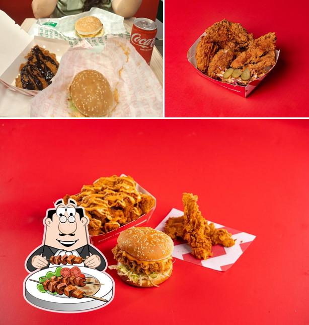 Food at KHA - Burgers, Fries, Fried Chicken