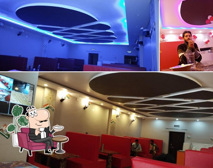 The interior of Prem Chat Bhandar Bharat Palace Chauraha