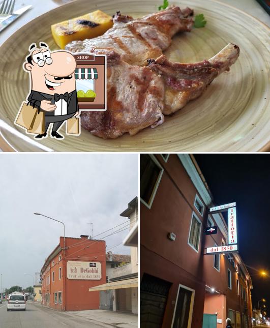 Guarda la immagine che presenta la esterno e cibo di Ristorante Trattoria De Gobbi