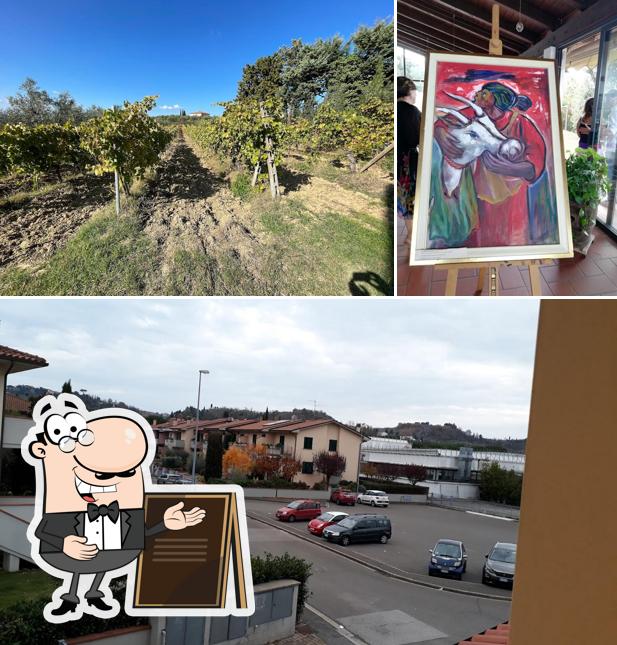 Goditi la vista dagli esterni di ristorante il cigliere del rustico