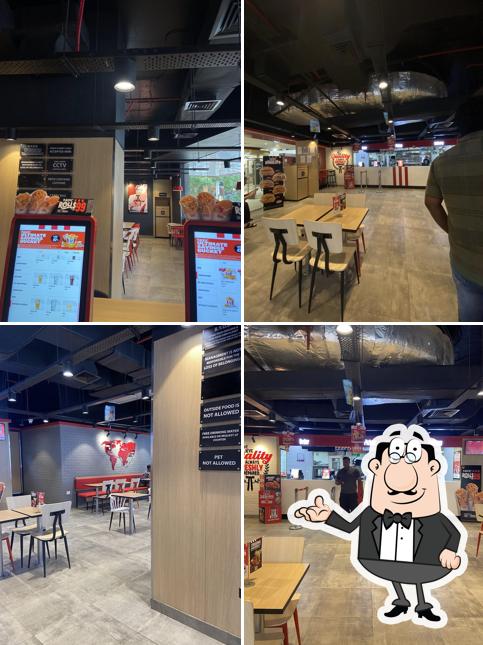 The interior of KFC
