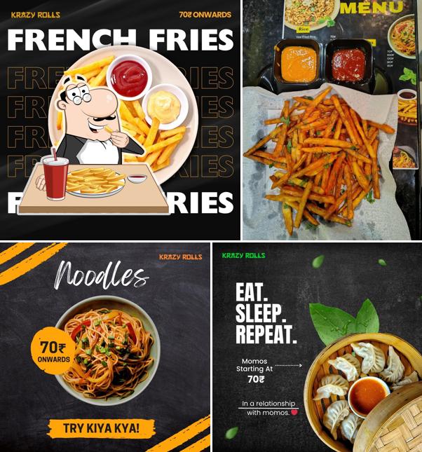 French fries at Krazy Rolls