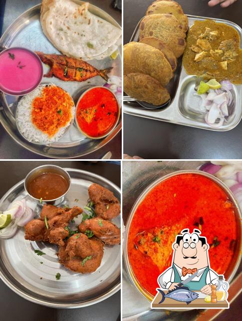 Grilled salmon at Patil Khanaval