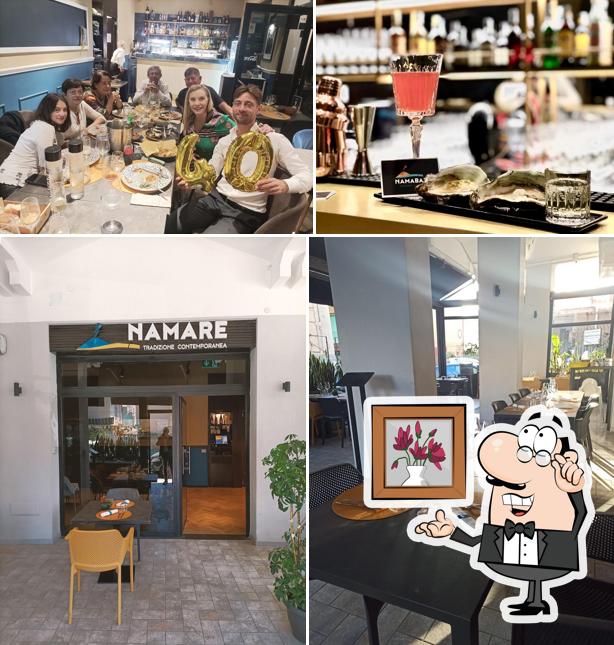 Gli interni di Namare Ristorante e Crudo Bar