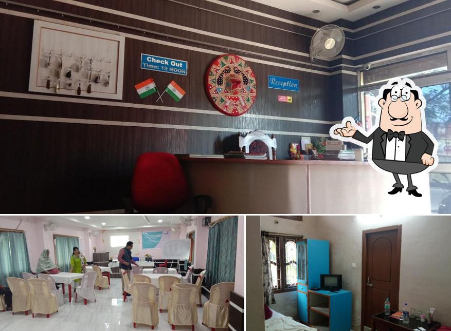 Take a seat at one of the tables at Hotel C.K & Restaurant