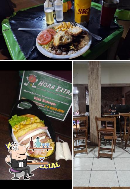 O interior do Hora Extra Bar & Lanchonete