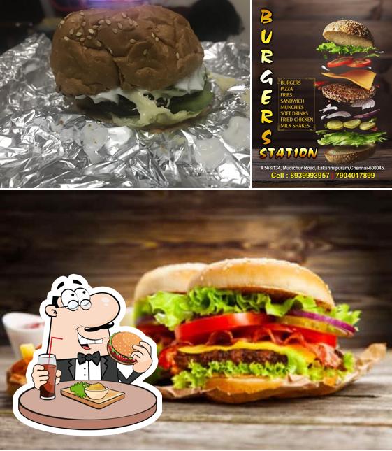 Try out a burger at BURGERS STATION