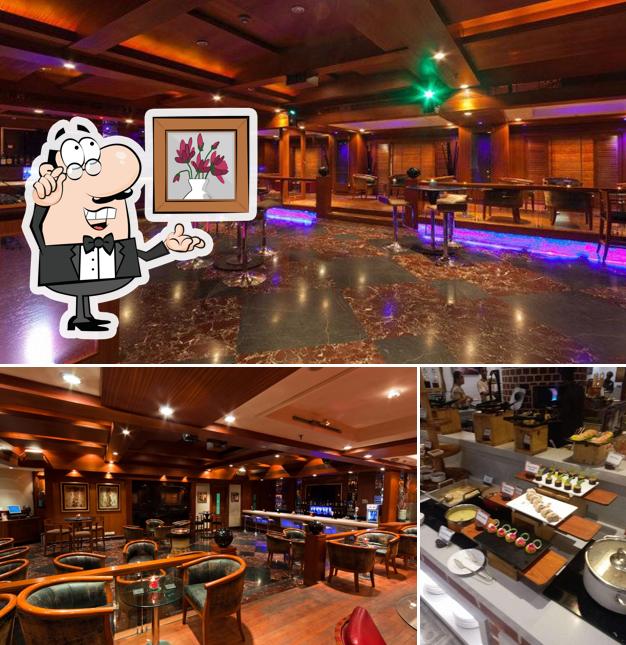 The photo of interior and food at Zodiac