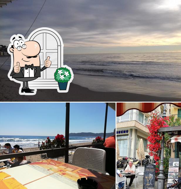 Guarda l'area esterna di Stella Marina Beach Bar ristorante spiaggia privata