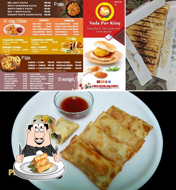 Spring rolls at Vada Pav King