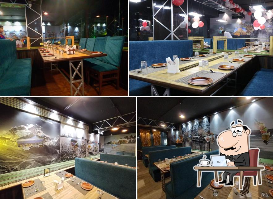 The interior of India Junction Veg Family Restaurant