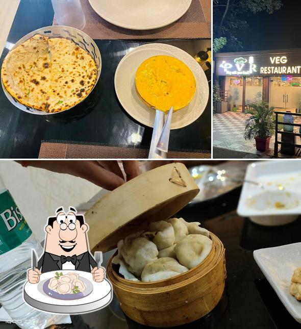 Dumplings at PVR Veg Restaurant