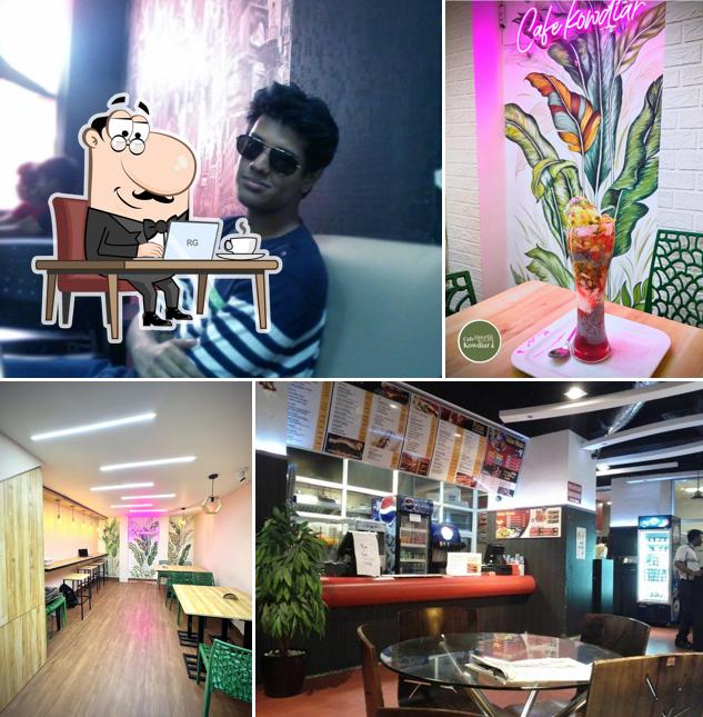 The interior of Kowdiar cafe